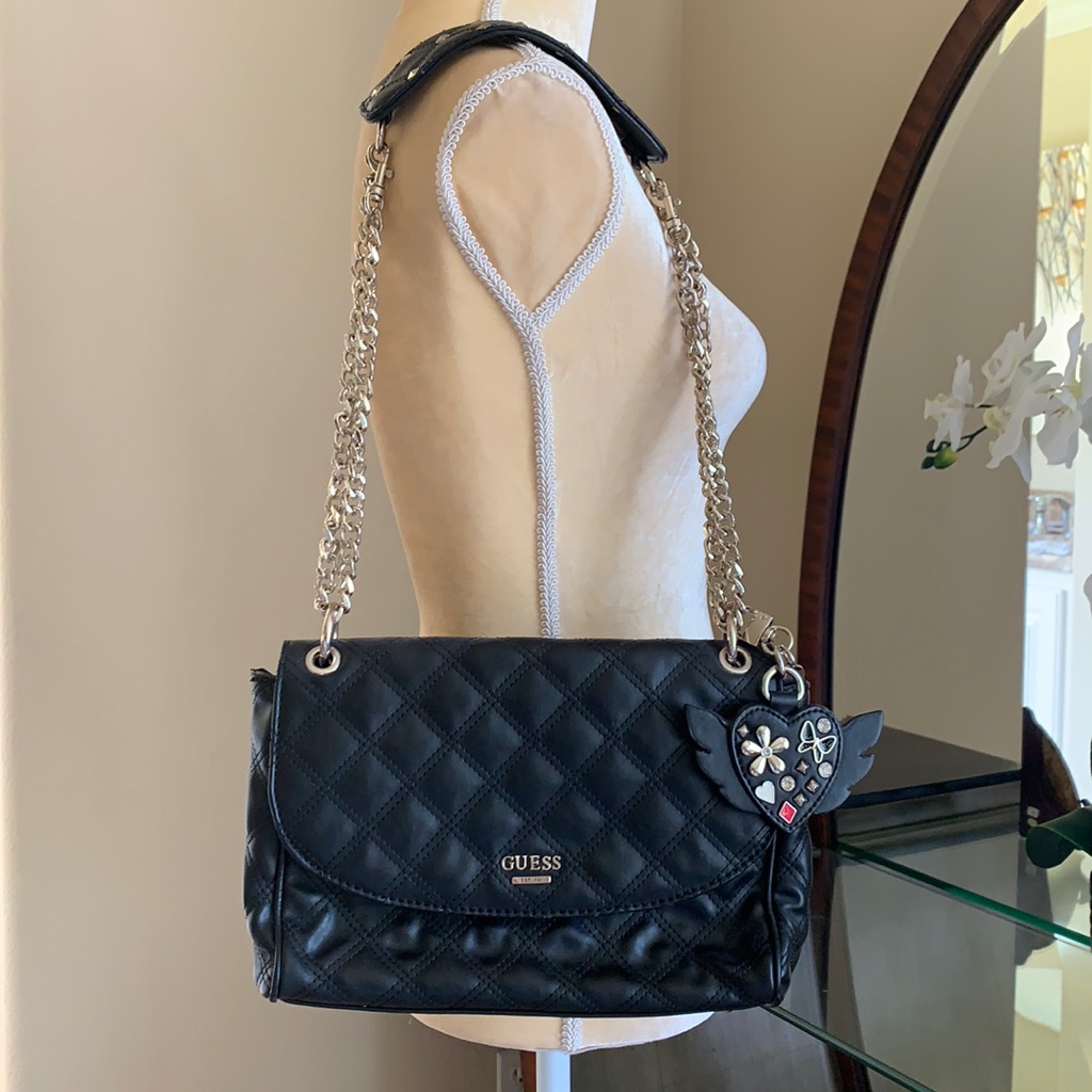 Black Guess Shoulder/Crossbody Bag.